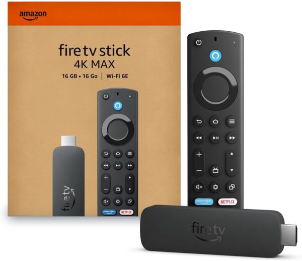 Amazon Fire TV Stick 4K Max Dispositivo de Streaming con Wi-Fi 6E TV gratis y en vivo