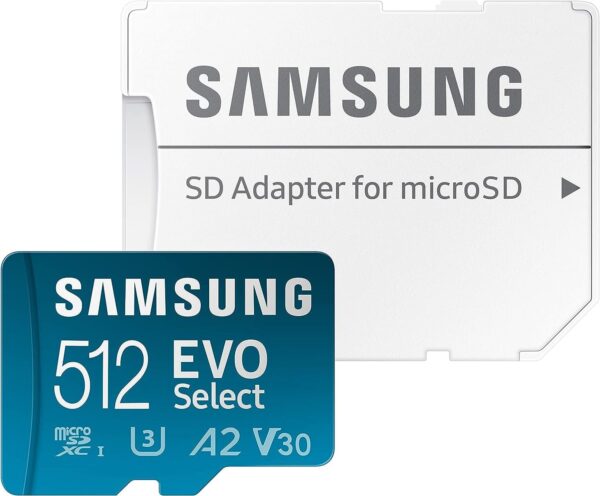 Tarjeta de Memoria Samsung EVO Select 512 GB Hasta 130 MB/s