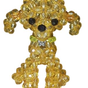 Perro Caniche Llavero Amarillo