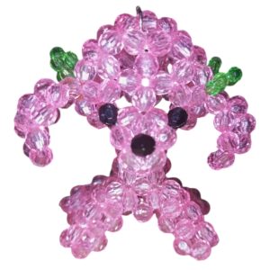 Perro Caniche Llavero Rosado